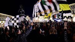 Soccer Football - Serie A - Juventus fans celebrate winning Serie A - Turin, Italy - April 20, 2019  Juventus fans celebrate winning Serie A    REUTERS/Massimo Pinca