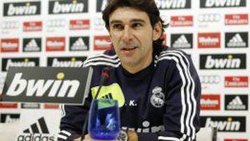 El segundo entrenador del Real Madrid, Aitor Karanka, fue el encargado de atender a los medios de comunicaci&oacute;n al t&eacute;rmino del derbi.