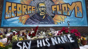 MINNEAPOLIS, MN - JUNE 01: A memorial site where George Floyd died May 25 while in police custody, on June 1, 2020 in Minneapolis, Minnesota. George&#039;s brother Terrence Floyd visited the site today and called for justice and the prosecution of all fou