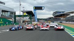 Los coches del WEC en la Le Mans.
