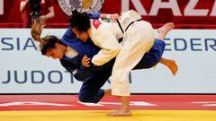 Ana P&eacute;rez compite ante la japonesa Uta Abe en el Grand Slam de Kazan.