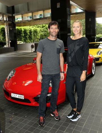 Mark Weber fue el chofer de Maria Sharapova para ir a entrenar al Melbourne Park.