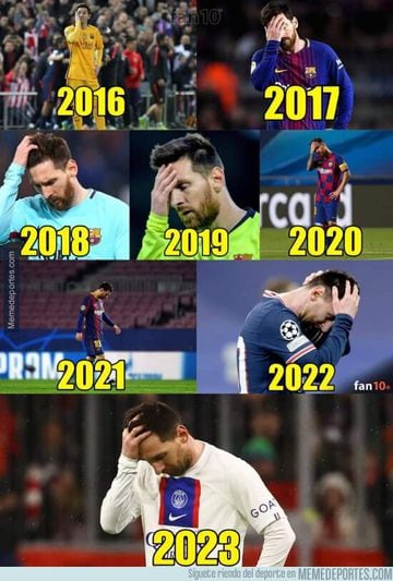 Messi y Mbappé se convierten en el foco de los memes tras la eliminación  del PSG - AS.com