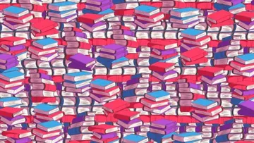 Reto visual: ¿Puedes encontrar el lápiz oculto entre los libros?