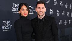 Leo Messi y Antonela Roccuzo en los premios The Best