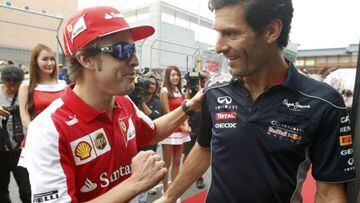 Fernando Alonso with close friend Mark Webber