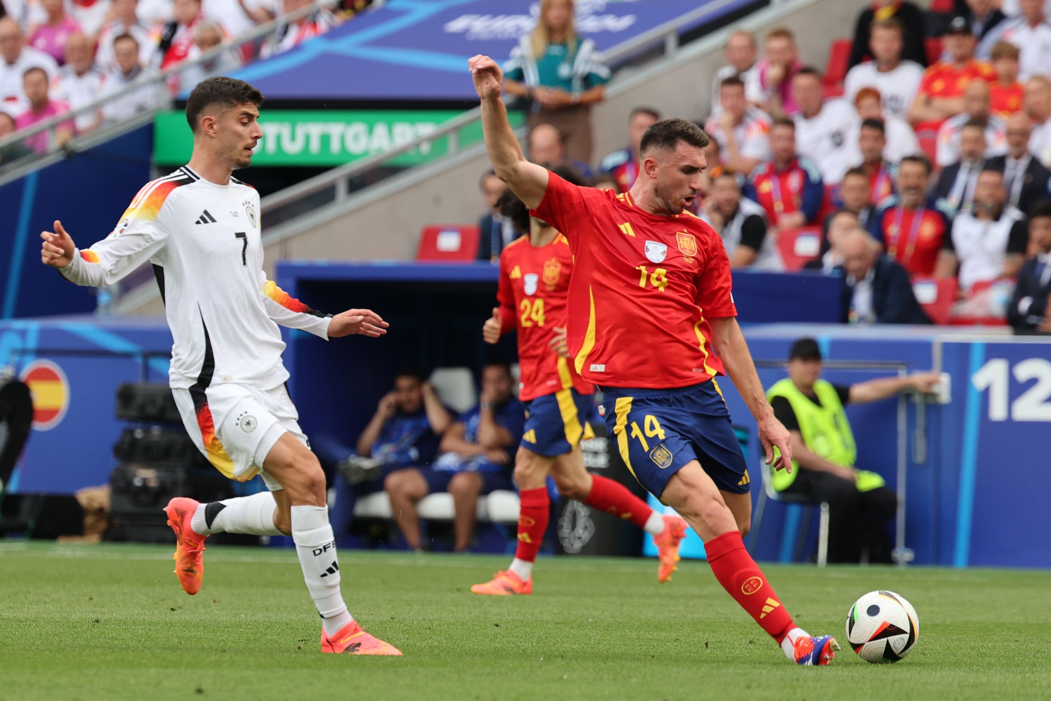 Laporte, en acción ante Alemania.