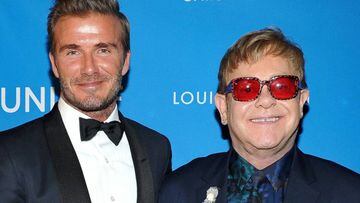 David Beckham y Elton John en el evento de UNICEF.