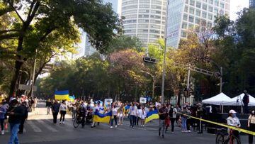 Comunidad ucraniana en México se manifiesta tras conflictos entre Rusia-Ucrania
