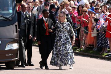 La duquesa de Kent llega para la ceremonia de la boda del príncipe Harry y de la actriz estadounidense Meghan Markle.
