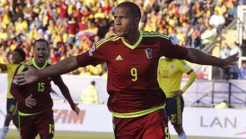 Rondón, goleador de los últimos duelos Venezuela - Colombia