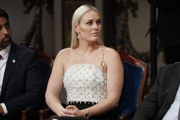Lindsey Vonn during the ceremony, which honours people in the fields of art, literature, science, humanities and sports.