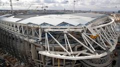 El techado del estadio Santiago Bernabéu marcha a un gran ritmo.