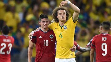 David Luiz fue uno de los autores de los goles en el triunfo de Brasil ante Colombia en el Mundial de 2014