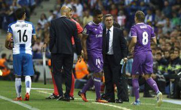 Kroos comes on for the injured Casemiro.