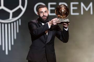 Holder | 2022 Ballon d'Or winner Real Madrid's Karim Benzema.