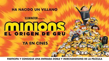 Gana una entrada doble y merchandising de la película Minions: El Origen de Gru