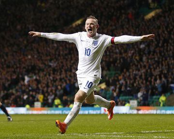 Rooney es el máximo goleador de la selección inglesa con 53 goles. 
