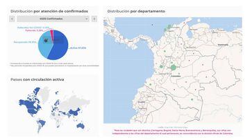Mapa de casos y muertes por coronavirus por departamentos en Colombia: hoy, 12 de junio