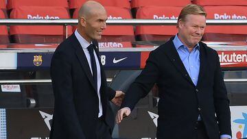 Zidane y Koeman, en un Madrid-Barcelona.