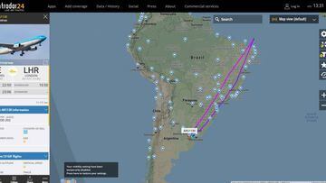 Un vuelo de repatriación desde Buenos Aires a Londres dio la vuelta en el océano Atlántico