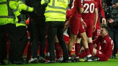 The Reds thrashed rivals Manchester United 7-0 in the Premier League an Anfield but one fan took his celebrations too far.