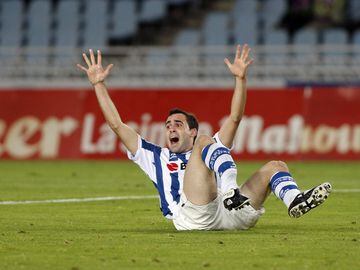 Rotura de tibia y peroné de Díaz de Cerio cuando jugada en la Real Sociedad en 2008.
