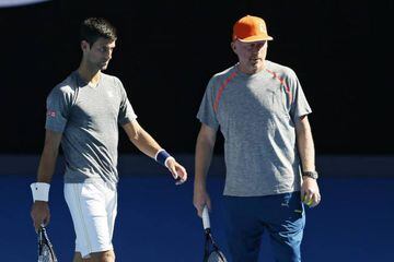 Novak Djokovic and Boris Becker in happier times.