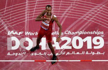 Barshim, al ganar el oro mundial en Doha.