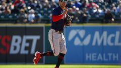 DETROIT, MICHIGAN - OCTOBER 02: Carlos Correa #4 of the Minnesota Twins runs back to the dugout after recording the last out of the seventh inning during a game against the Detroit Tigers at Comerica Park on October 02, 2022 in Detroit, Michigan.   Mike Mulholland/Getty Images/AFP