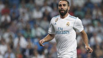 Dani Carvajal vuelve a jugar con el Madrid tras la pesadilla