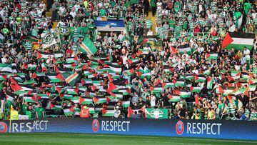 Celtic fans raise funds for Palestine on back of UEFA fine