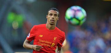 Liverpool's Joel Matip in action against Leicester City during the FA Premier League match at Anfield.