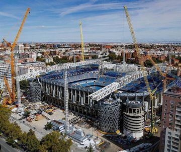 Official photographs of construction work on the Santiago Bernabéu. October 2020.