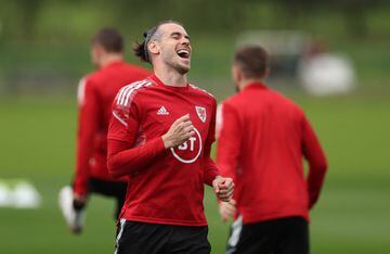Gareth Bale during training 