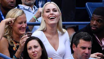 Sept 8, 2019; Flushing, NY, USA;  Lindsey Vonn in attendance at the Rafael Nadal of Spain and Daniil Medvedev of Russia mens singles final match on day fourteen of the 2019 U.S. Open tennis tournament at USTA Billie Jean King National Tennis Center. Mandatory Credit: Robert Deutsch-USA TODAY Sports