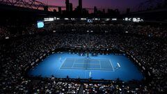 Imagen del Rod Laver Arena durante la final del Open de Australia 2020 entre Dominic Thiem y Novak Djokovic.
