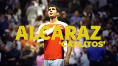 Carlos Alcaraz, durante las semifinales del US Open ante Tiafoe.