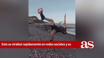 Video: Su cara queda en la tierra al intentar patear el balón de chilena