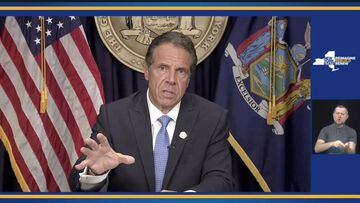 FOTO DE ARCHIVO: El gobernador de Nueva York, Andrew Cuomo, hace una declaraci&oacute;n al anunciar que renunciar&aacute; en esta captura de pantalla tomada de un video publicado por la Oficina del Gobernador de Nueva York, en Nueva York, EE. UU., 10 de agosto de 2021. 