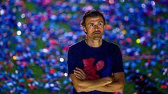 Head coach Luis Enrique of FC Barcelona looks on during their victory parade after winning the UEFA Champions League Final at the Camp Nou Stadium on June 7, 2015 in Barcelona, Spain.
