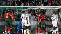 Bruno Fernandes celebra un gol con Portugal en el amistoso ante Nigeria.