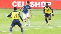 Luis D&iacute;az en el partido entre Colombia y Ecuador por Eliminatorias