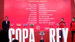 LAS ROZAS (MADRID), 24/10/2022.- Momento del sorteo la primera eliminatoria de la Copa del Rey, que se disputará el fin de semana del 12 y 13 de noviembre bajo el formato de eliminatorias a partido único y ya con la participación de 16 equipos de LaLiga Santander, este lunes en la Ciudad del Fútbol de Las Rozas (Madrid). EFE/ Rodrigo Jimenez
