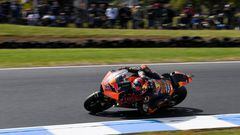 PHILLIP ISLAND, AUSTRALIA - OCTOBER 15: Augusto Fernandez of Spain on the Red Bull KTM Ajo Kalex during moto2 free practice three at The 2022 Australian MotoGP at The Phillip Island Circuit on October 15, 2022 in Phillip Island, Australia. (Photo by Steven Markham/Icon Sportswire via Getty Images)