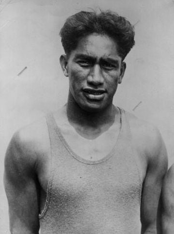 Hawaiian Duke Paoa Kahinu Mokoe Hulikohola Kahanamoku (August 24, 1890 – January 22, 1968) was a five-time Olympic swimming medalist. Duke, his name rather than a title, was also a policeman, an actor, a beach volleyball player and businessman. He was wid