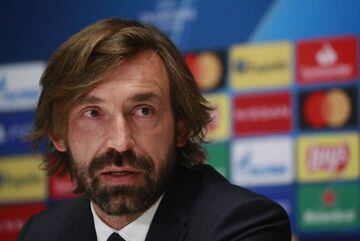 Soccer Football - Champions League - Juventus Press Conference - NSC Olympiyskiy, Kyiv, Ukraine - October 19, 2020 Juventus coach Andrea Pirlo during the press conference REUTERS/Valentyn Ogirenko