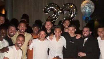 El divertido cumpleaños de Lautaro Martínez con sus compañeros de Inter
