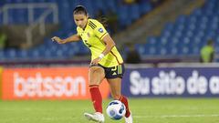 Lorena Bedoya en un partido de la Selección Colombia en Copa América Femenina.