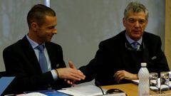 Villar, ayer con el presidente de la UEFA, negociar&aacute;.